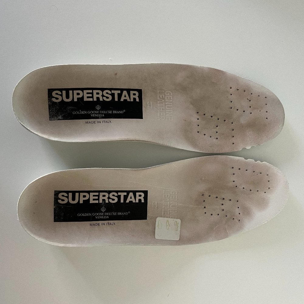 Golden Goose Superstar Leopard Print Sneakers with Blue Heel - Picture 13 of 16